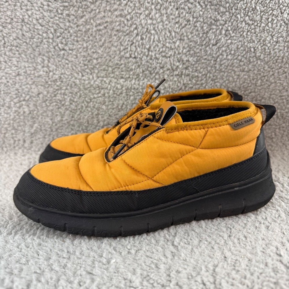 Cole Haan Zerogrand Generation Rec Mid Mens 8.5 Yellow Quilted Fleece Shoe Boots